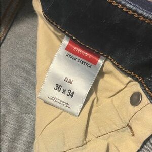 Express Men's Slim Jeans - Black and Tan